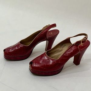 ROOS BROS *VINTAGE* 1940s Natural Alligator